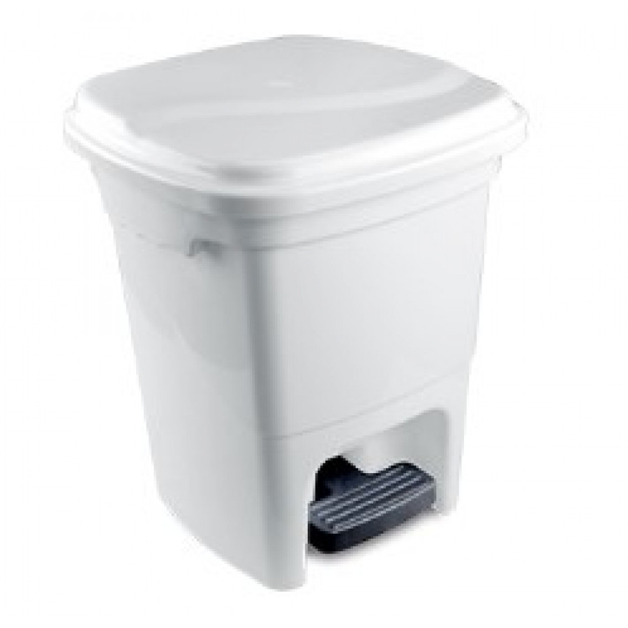 Lixeira Pedal 15LT Branca - PLASVALE
