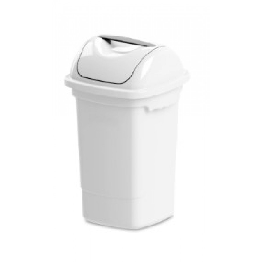 Lixeira Basculante 14Lt Branca - PLASVALE