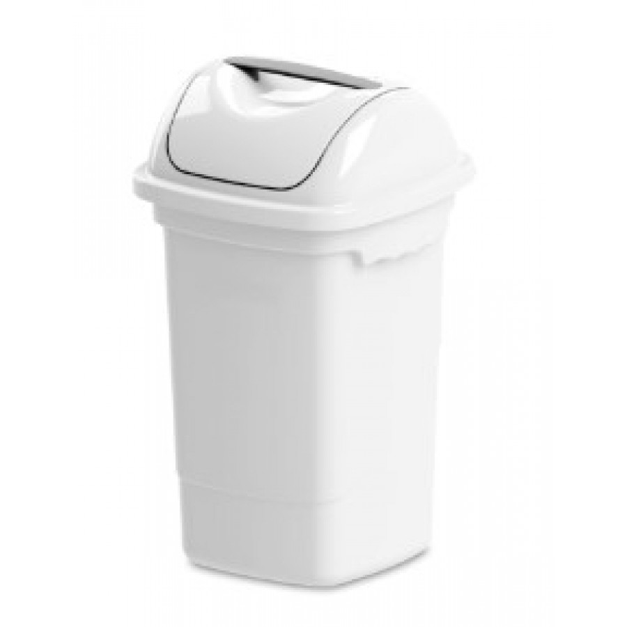 Lixeira Basculante 30L Branca - PLASVALE