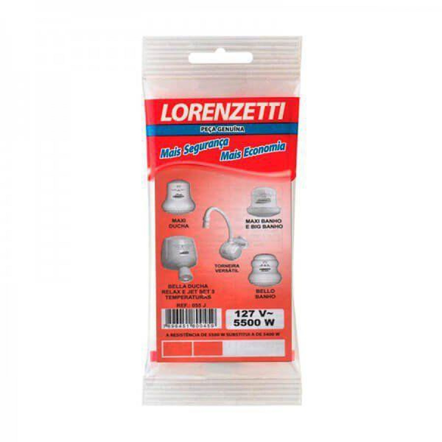 Resistência para Duchas 5500W 127V 055-J - LORENZETTI