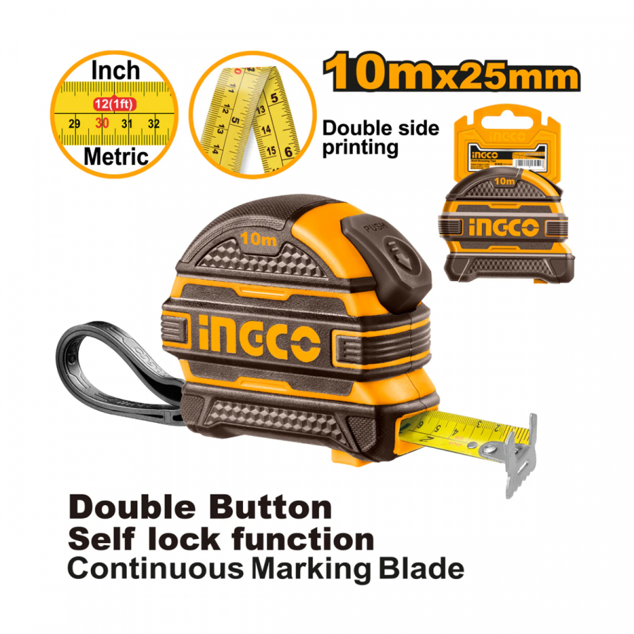 Trena 10mx25mm emb hsmt081025 INGCO