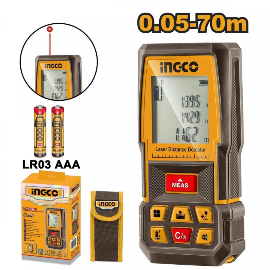 Trena Laser 70Mt Hldd0708 Ingco