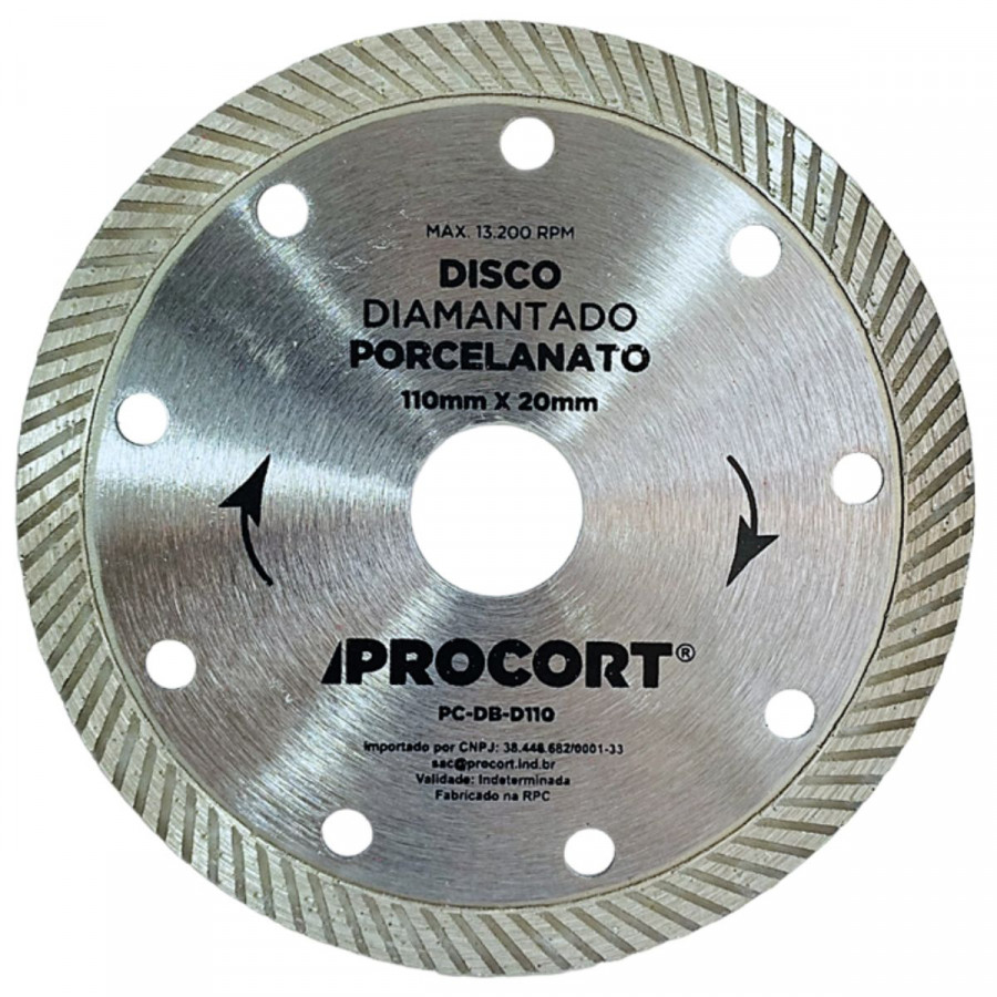 Disco Diamantado Porcelanato 110MM - PROCORT