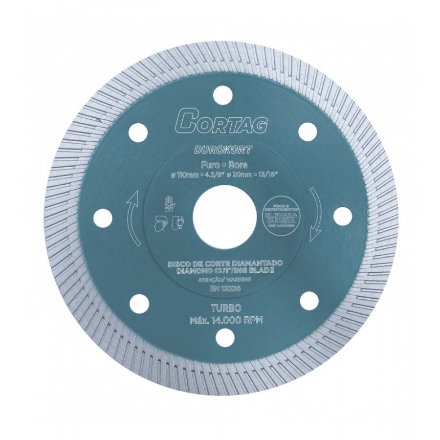 Disco Diamantado Durokort 110mm - CORTAG