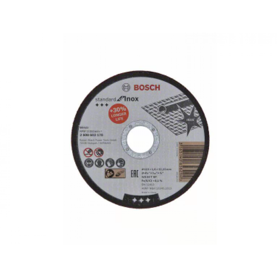 Disco de Corte para Inox Standard 180mm - BOSCH