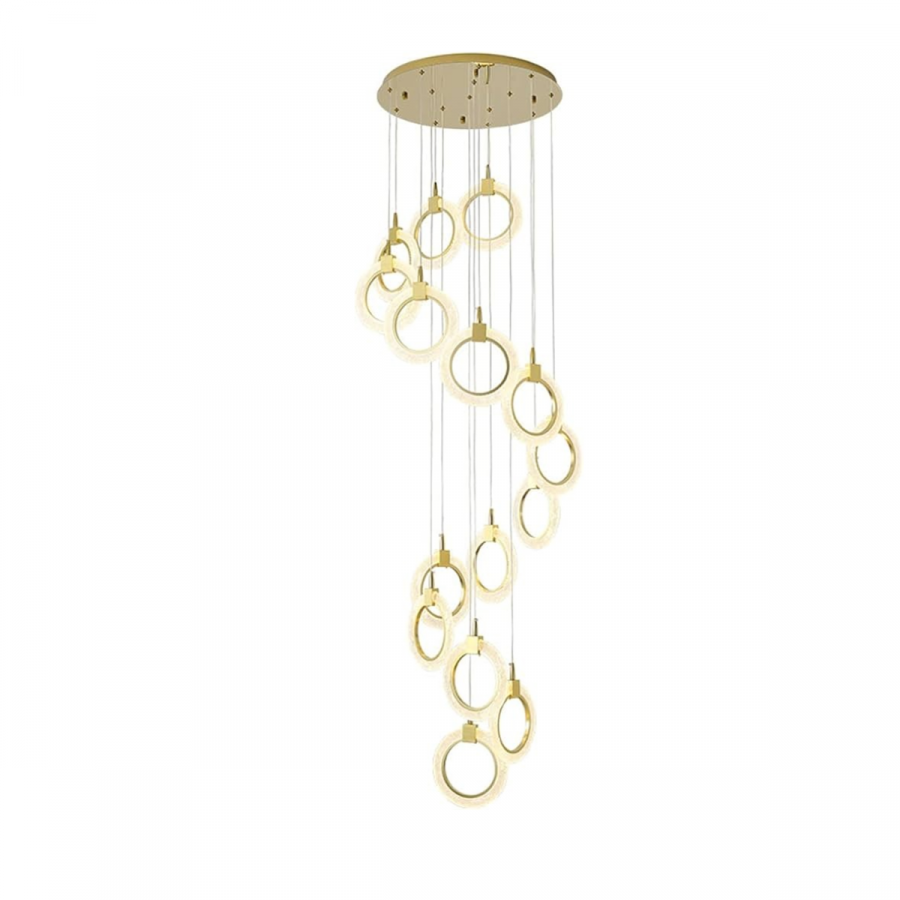 Lustre Anel Ouro 40x150Cm GOOD