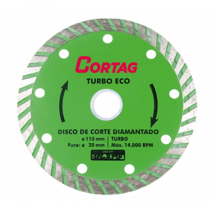 Disco de Corte Diamantado Turbo Eco 110MM 60598 - CORTAG