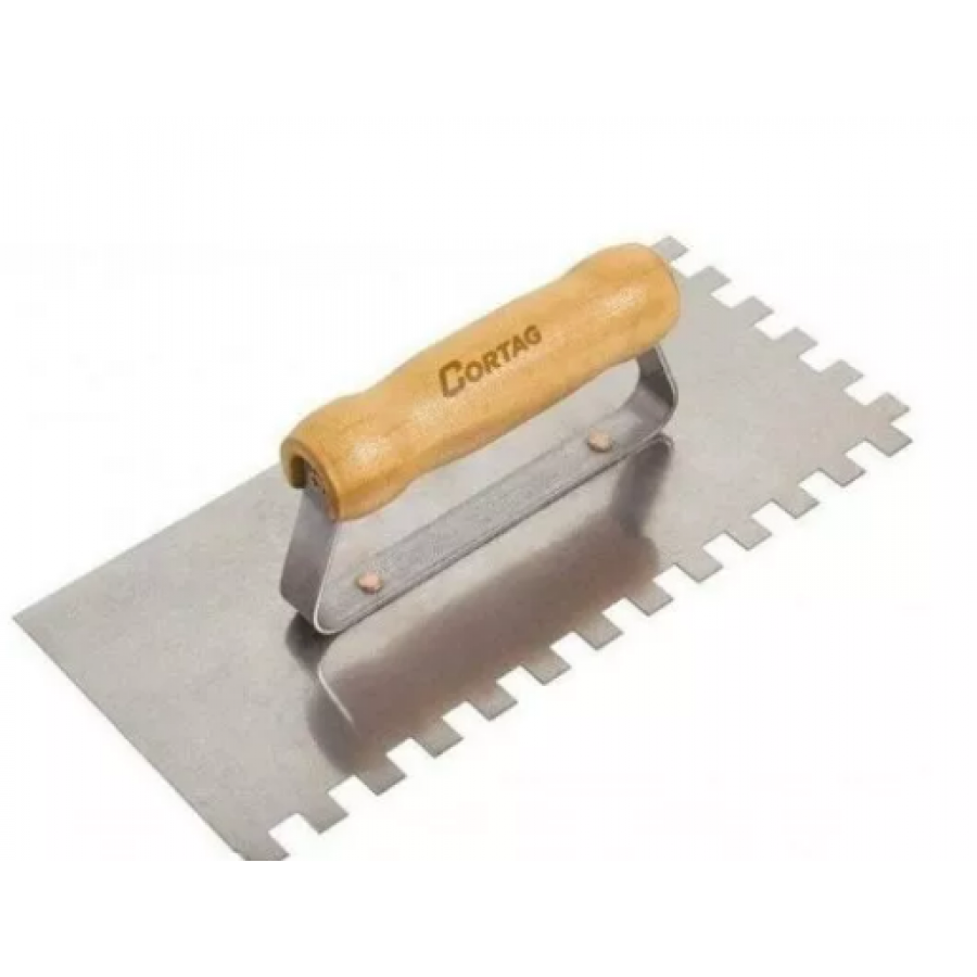 Desempenadeira de Aço Dentada 48CM 10X10mm - CORTAG