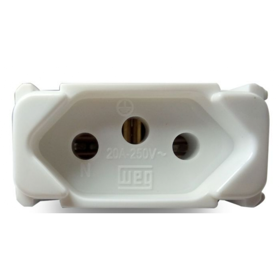 Módulo de Tomada 20A 2P+T 250V Composé Branco - WEG