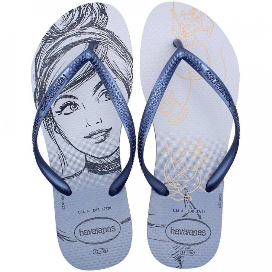 Chinelo Slim Princesas Feminino 35/36 - HAVAIANA