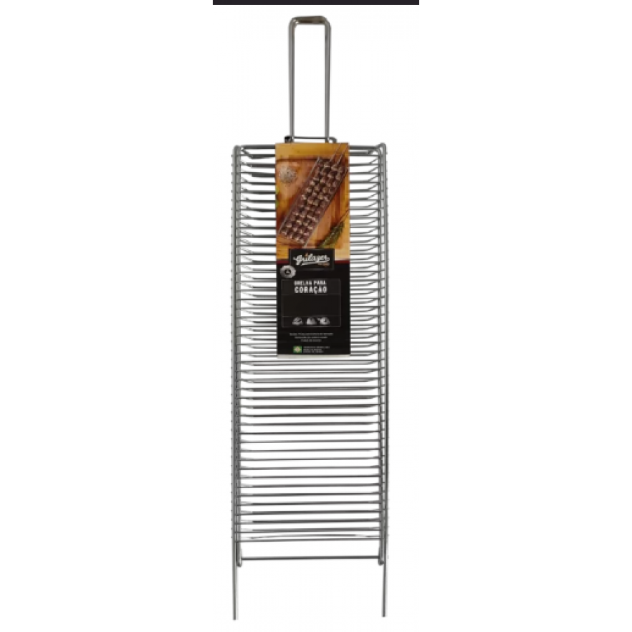 Grelha para coração, Inox 9,5x46cm Grilazer