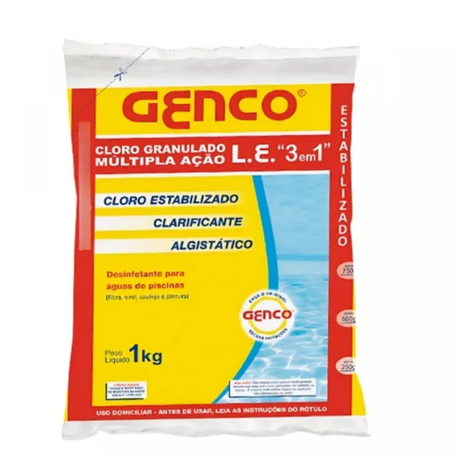 Cloro Granulado Múltiplação 3 em 1 1kg - GENCO