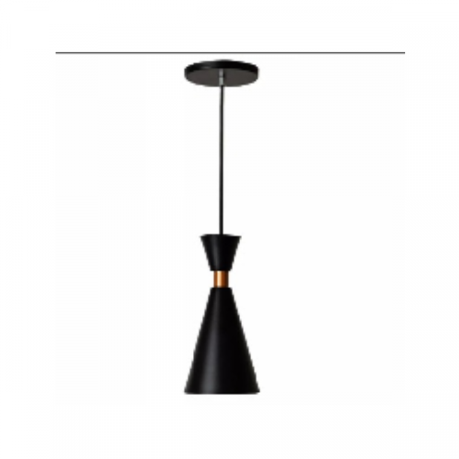 Luminaria Pendente Cone Deluxe 20Cm Preto GOOD