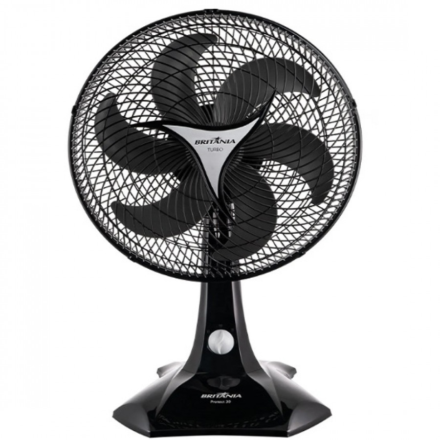 Ventilador Mesa Turbo 6P 30 Cm 127V Preto Britânia