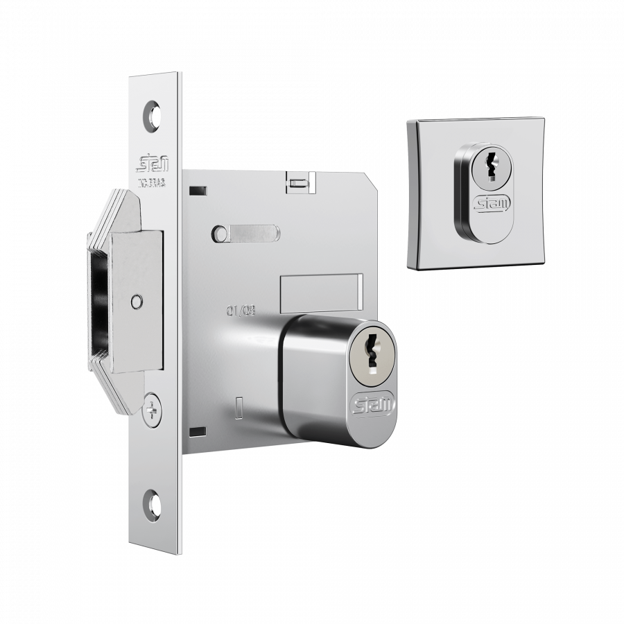 Fechadura Porta Correr 1006 Cromada - STAM