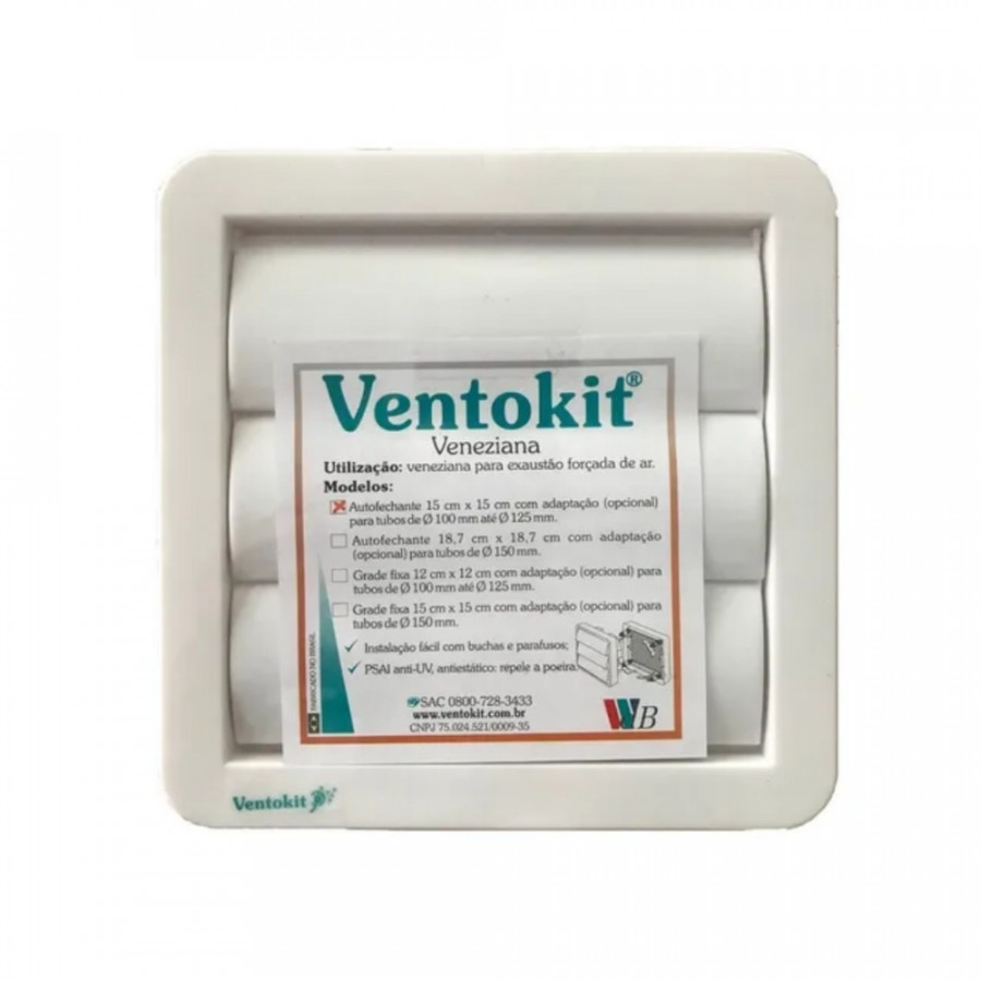 Grade Veneziana Auto-fechante De Ar Ø100/125mm - VENTOKIT