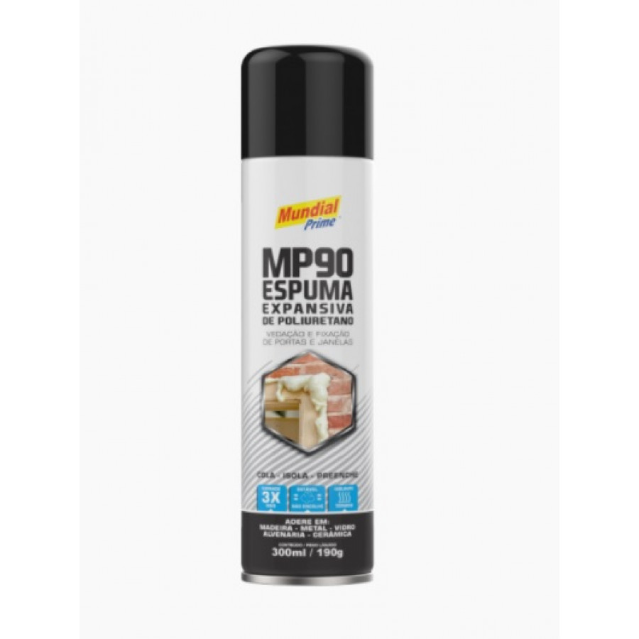 Espuma Expansiva PU 300ml/190g - MUNDIAL PRIME