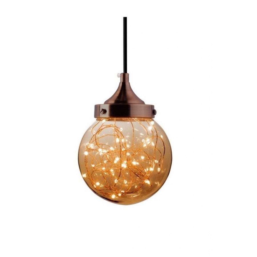 Pendente LED Ara Âmbar 5W Bivolt - TASCHIBRA *2 ULTIMAS UNIDADES*