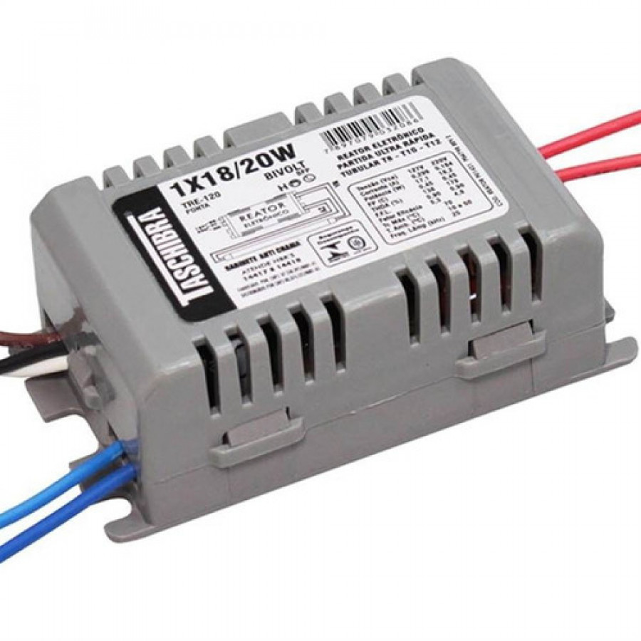 Reator Eletrônico 1x18/20W Bivolt - TASCHIBRA
