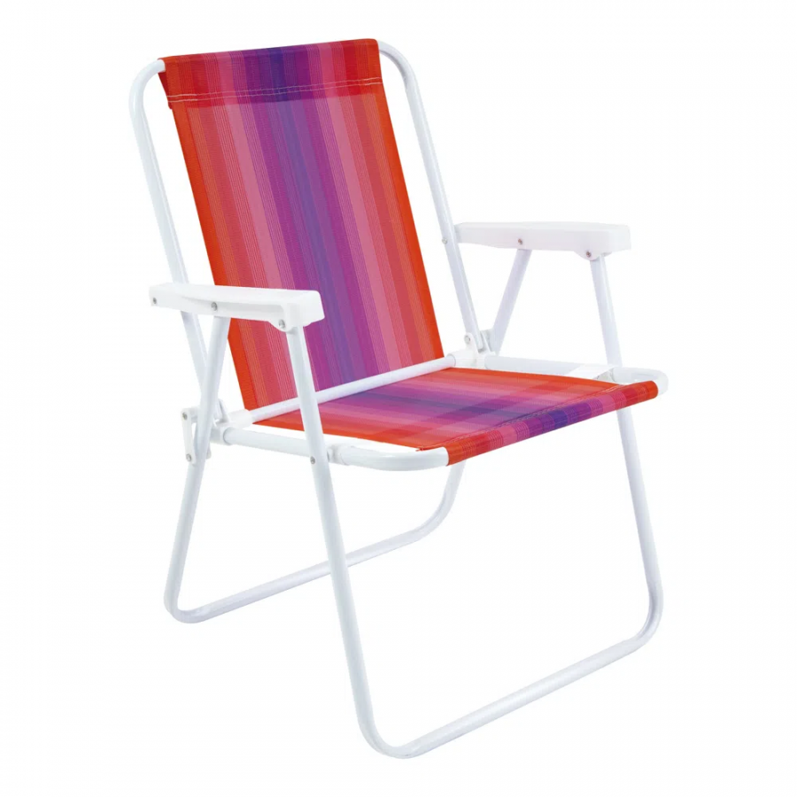 Cadeira de Praia Alta am Alumínio Sortida - MOR *PROMOÇÃO EXCLUSIVA SITE, CONFERIR NA DESCRIÇÃO