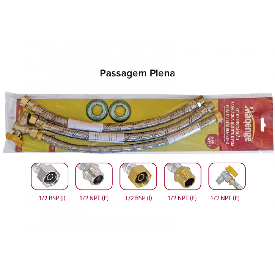 Kit para Instalação de Água Quente e Fria com Registro - MAQENGE