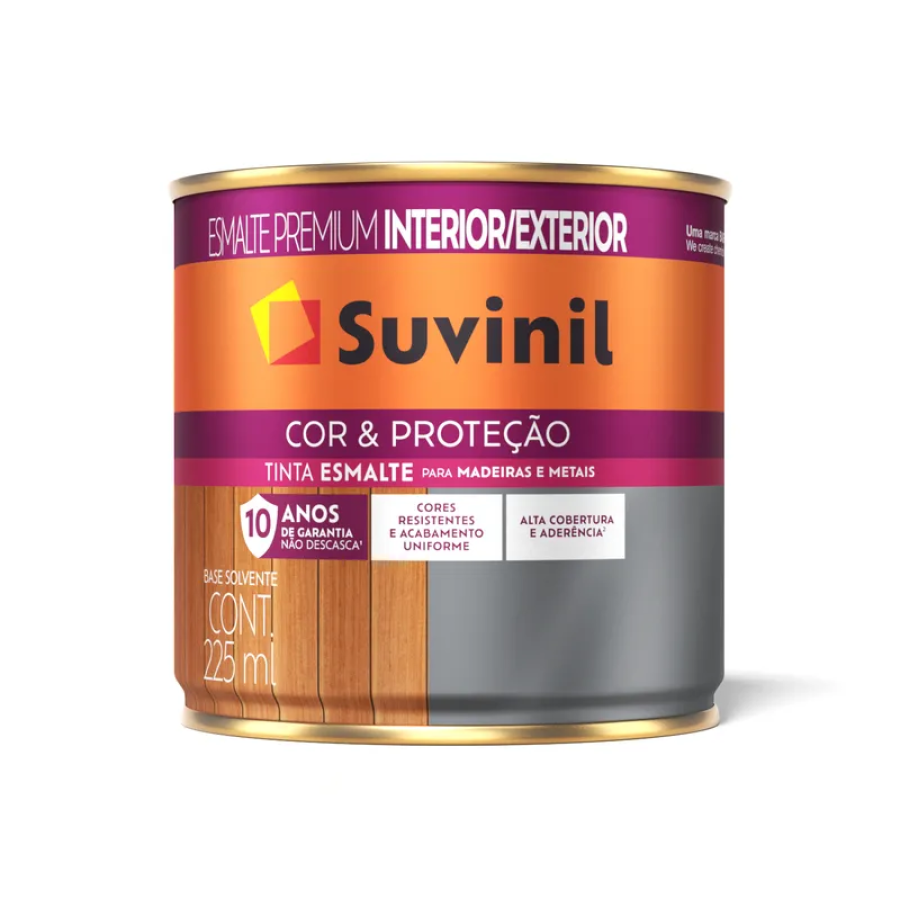 Tinta Esmalte Sintético Cor & Proteção Marrom Brilhante 900ML - SUVINIL