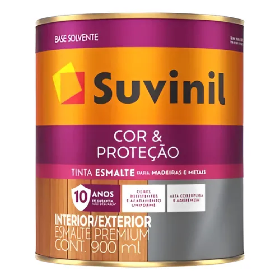 Tinta Esmalte Sintético Preto Fosco 900ml - SUVINIL