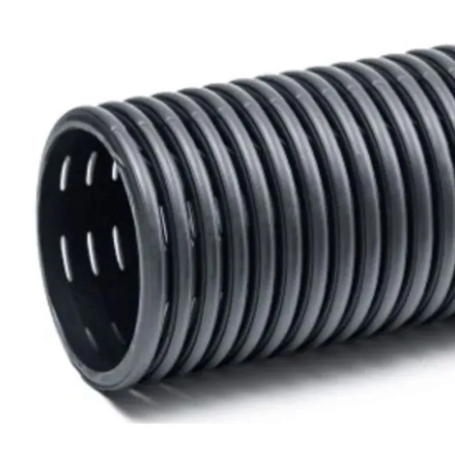 Tubo Dreno Flexivel DN100 Preto - METASUL