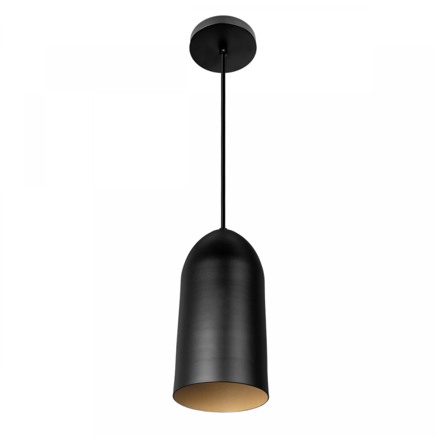 Pendente otto alum 1xe27 preto blumenau