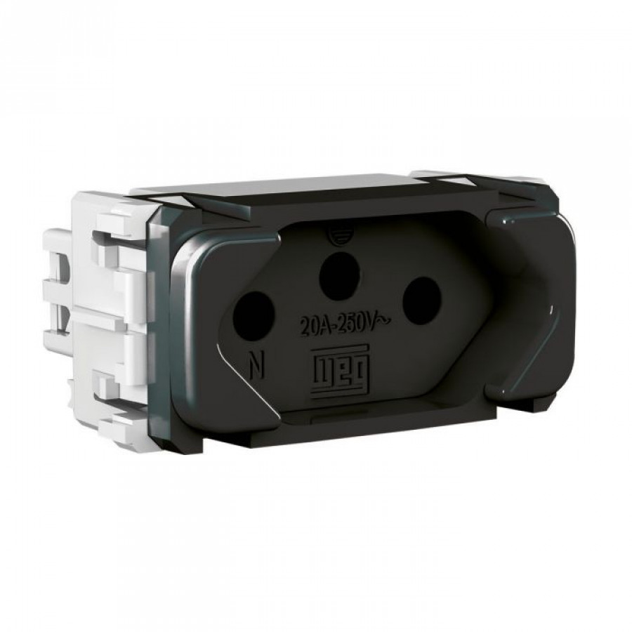 Módulo de Tomada 20A 2P+T 250V Composé Preto - WEG