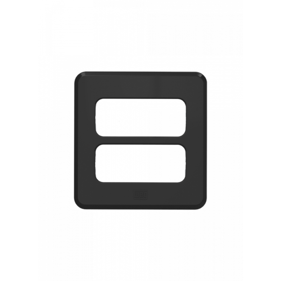 Mini Placa Embutir Móveis Composé Preto 2 Posições - WEG