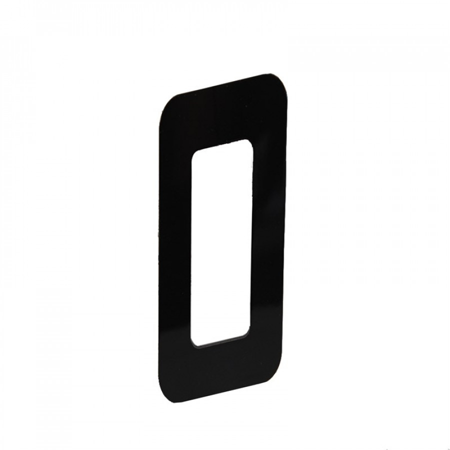 Numero 0 Residêncial em Aluminio Preto 130mm - VIVALUX