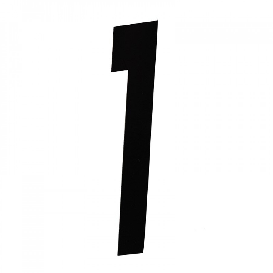 Numero 1 Residêncial em Aluminio Preto 130mm - VIVALUX