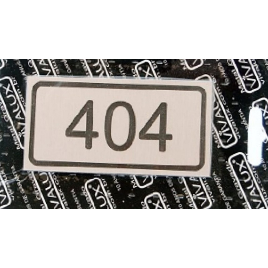 Placa 404 Residêncial Escovada 100x50mm - VIVALUX