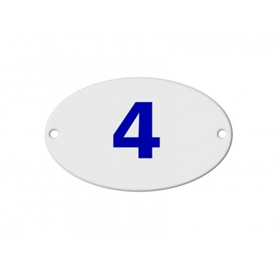 Numero 4 Residencial em Aluminio Oval P/Caixa de Luz - BELMAR
