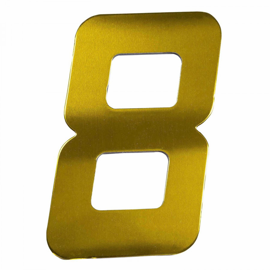 Numero 8 Residêncial em Aluminio Ouro Escovado 130mm - VIVALUX