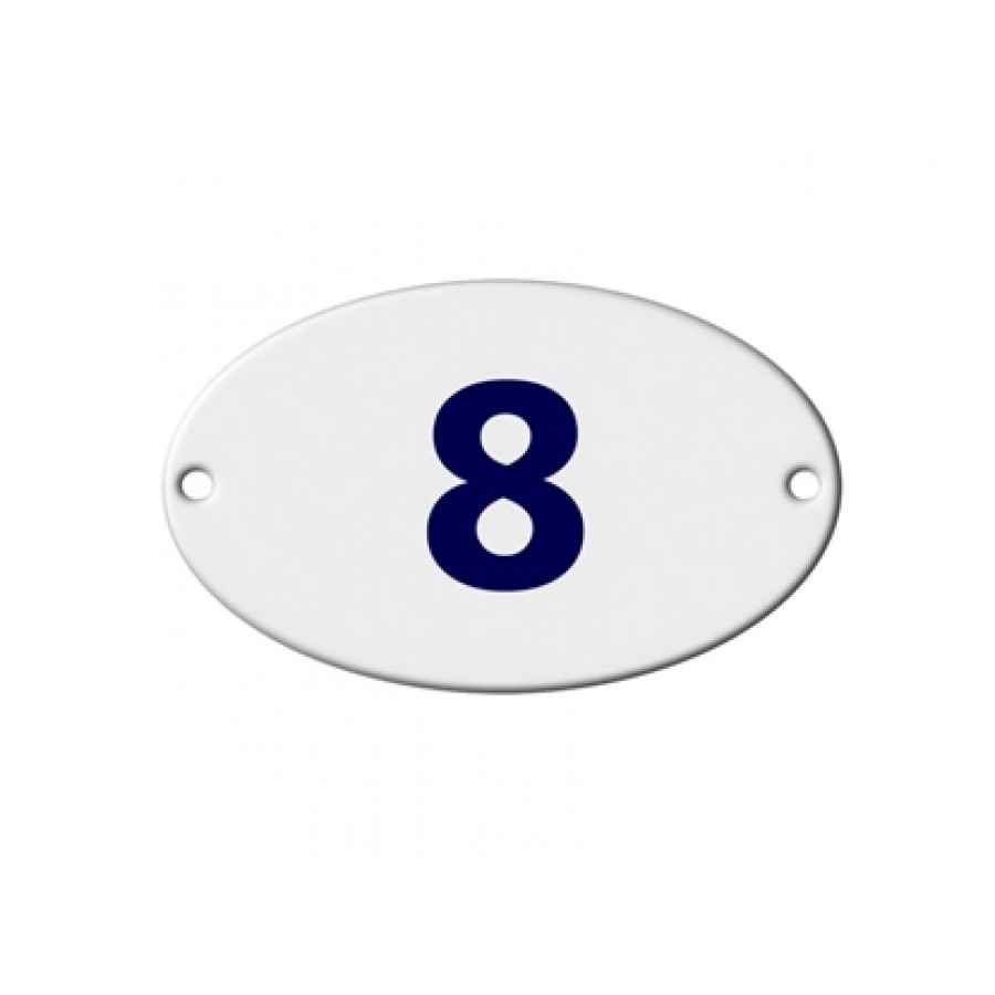 Numero 8 em Aluminio Oval P/Caixa de Luz - BELMAR