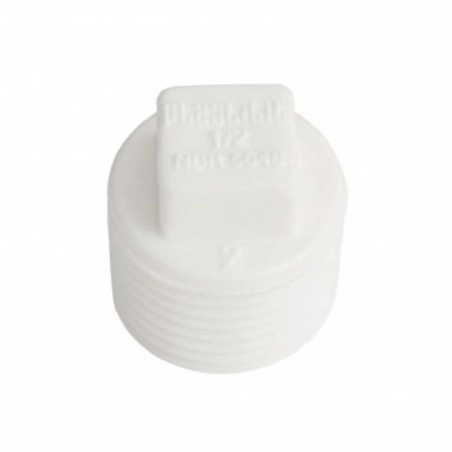 Plug PVC Branco Roscável 1/2" 20mm - PLASTILIT