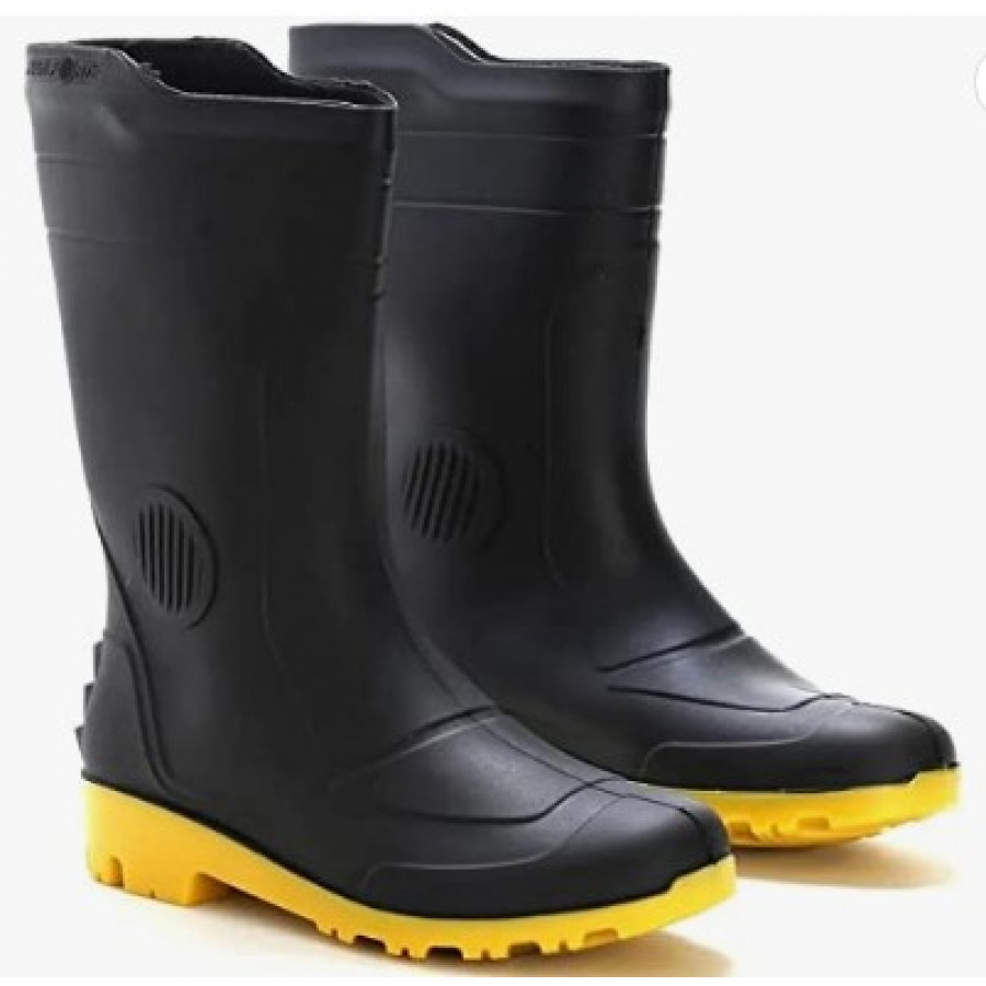 Bota Pvc Preto/Amarelo N°45/46 - GRENDENE