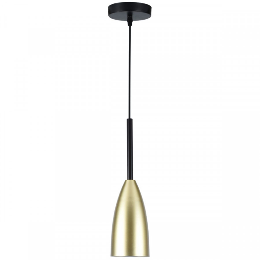 Luminaria Pendente Taça Dourado/Preto 10Cm GOOD