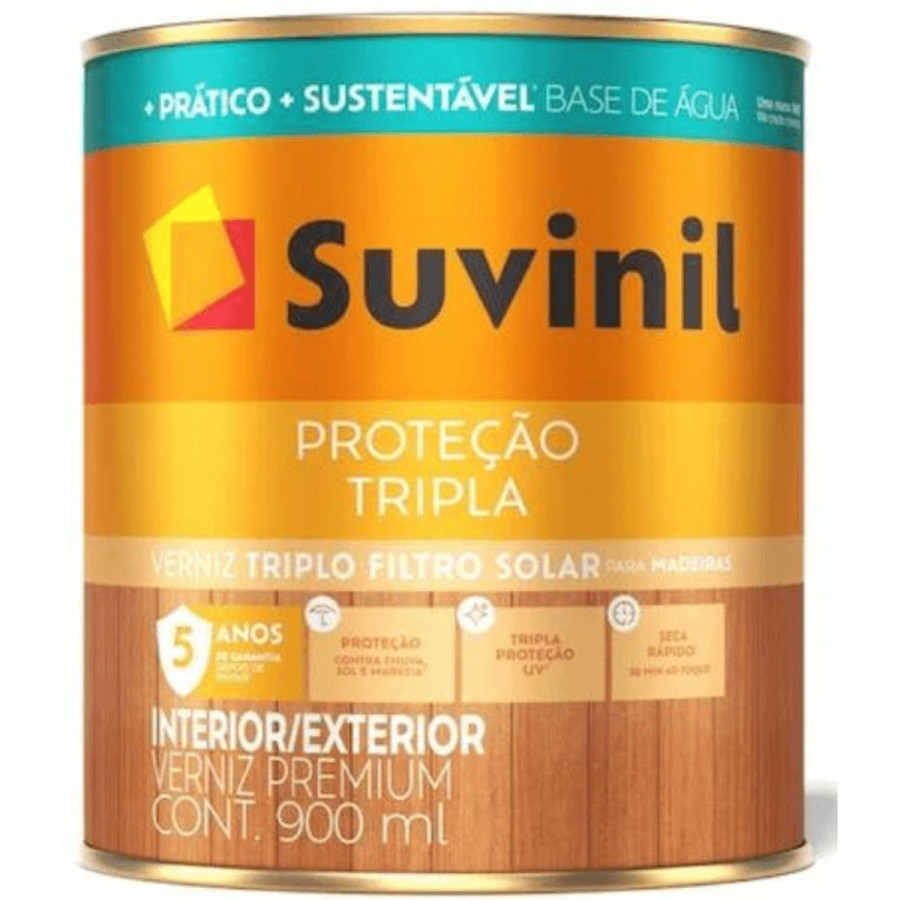 Verniz Brilhante Tripla Protecao 900ml Mogno - SUVINIL