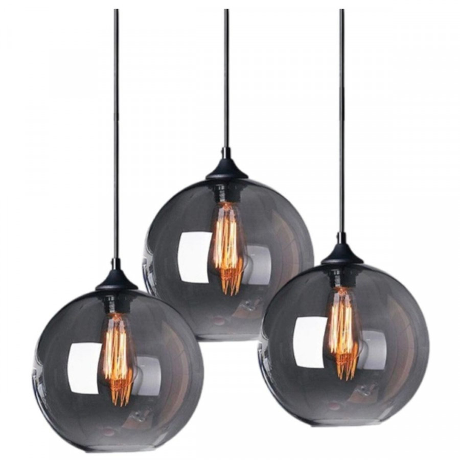 Luminaria Pendente Triplo Nanquim 40Cm GOOD