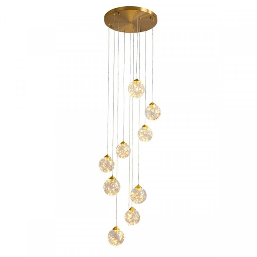 Lustre Bola Ouro 40x150Cm GOOD