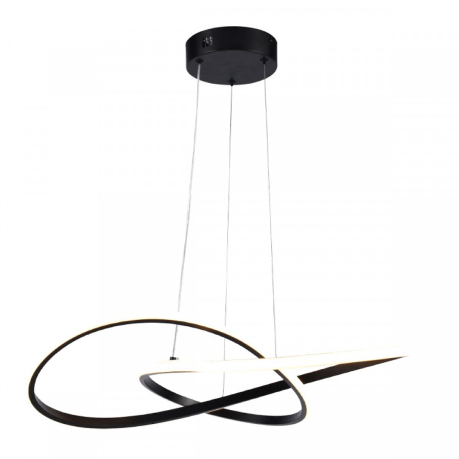 Luminaria Pendente Espacial Preto 33W 55Cm GOOD