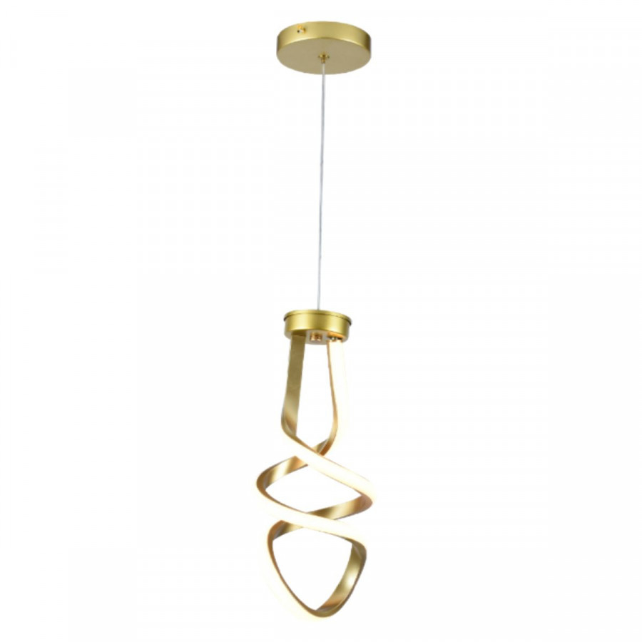 Luminaria Pendente Espiral Ouro 11W 12Cm GOOD