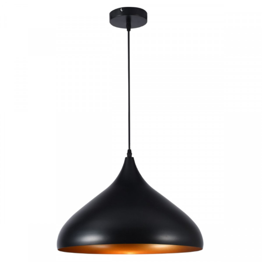 Luminaria Pendente Oriente Preto/Cobre 32Cm GOOD