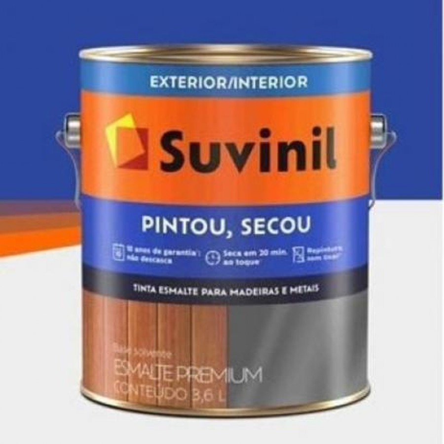 Tinta Esmalte Brilhante Verde Folha Pintou Secou 3,6L - SUVINIL