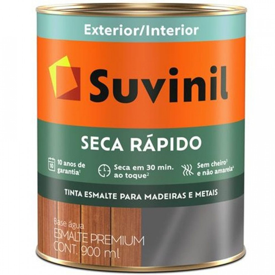 Tinta Esmalte Sintético Seca Rapido Branco Brilhante 900ml - SUVINIL