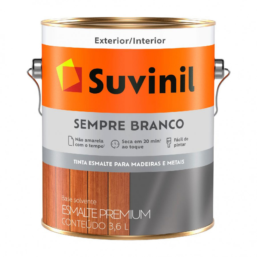 Tinta Esmalte Sintético Sempre Branco Brilhante 3,6L - SUVINIL