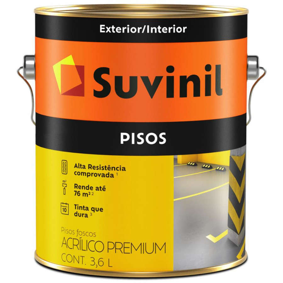 Tinta Piso Fosco Vermelho Demarcação 3,6L - SUVINIL